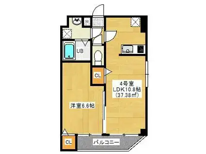 ネクステージ幕張(1LDK/2階)の間取り写真