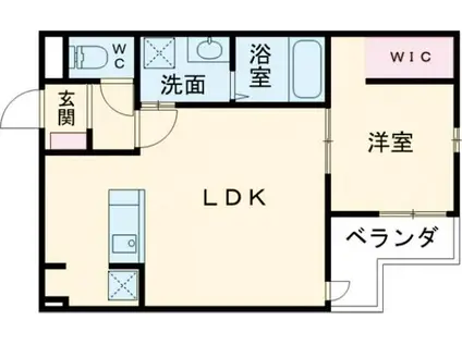 MACHIMOKU KUZUHA(1LDK/1階)の間取り写真