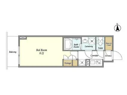 コンフォリア成増(1K/1階)の間取り写真