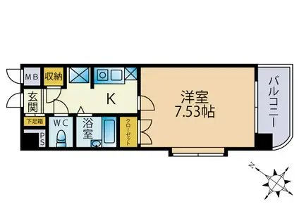 フリースペース57(1K/9階)の間取り写真