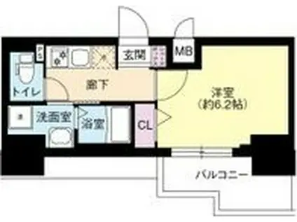 DIMUS新大阪(1K/12階)の間取り写真