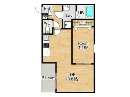 ジーメゾン名古屋楠味鋺アノリス(1LDK/3階)の間取り写真