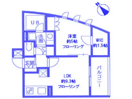 VILLE FRERES(1LDK/3階)の間取り写真