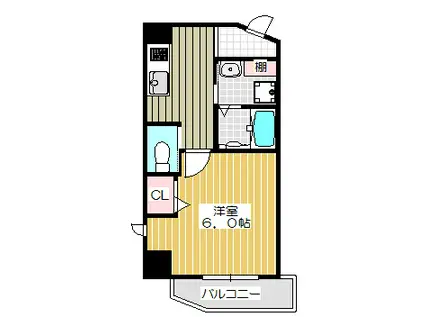 コンフォート滝川公園(1K/8階)の間取り写真