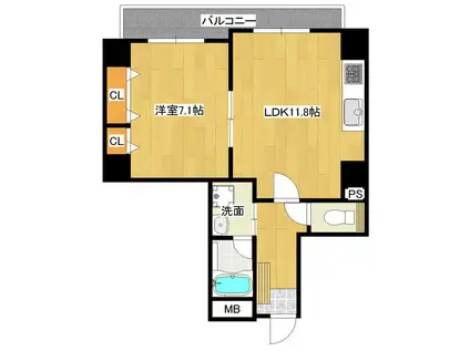 ST PLAZA MIZUHO(1LDK/3階)の間取り写真