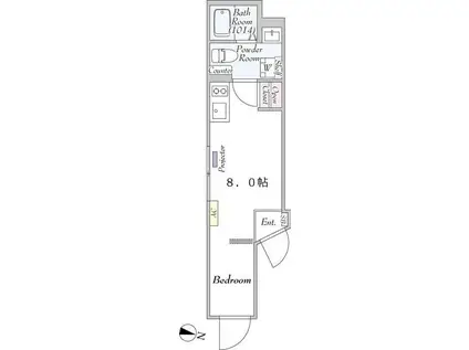 GRADO NISHI-NIPPORI(ワンルーム/5階)の間取り写真