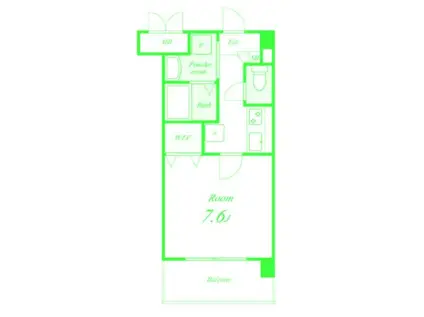 ヴェルデⅠ(1K/2階)の間取り写真