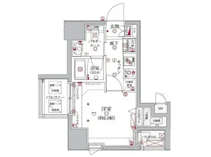 レオパレスルコトゥ(1K/2階)の間取り写真