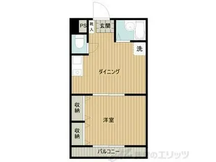 セピア茨木(1DK/4階)の間取り写真