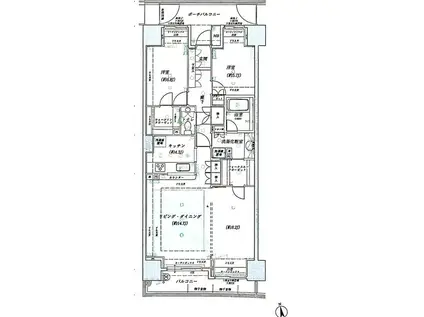 パークハウスプレシア(2LDK/7階)の間取り写真