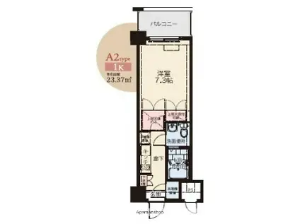 CLUB ORIENT BLD 81 AMARIGE(1K/2階)の間取り写真