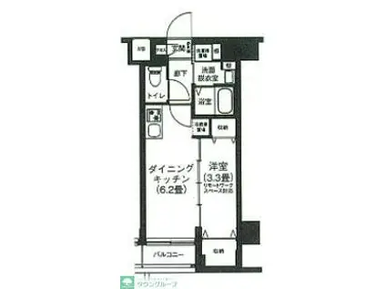 アイルプレミアム押上ノルド(1DK/1階)の間取り写真