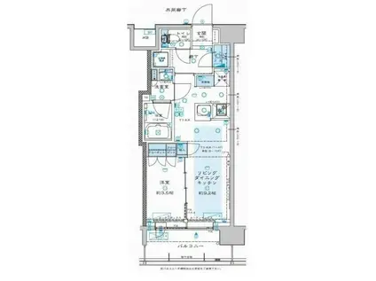 サンクレイドル川口並木(1LDK/4階)の間取り写真