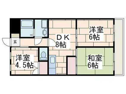 第3サンライズマンション(3DK/2階)の間取り写真