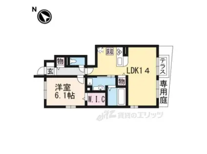 セジュール623Ⅱ(1LDK/1階)の間取り写真