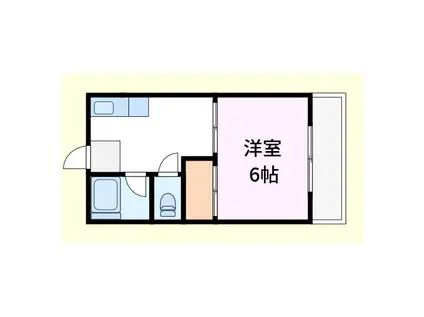 第一ハイツ(1DK/3階)の間取り写真