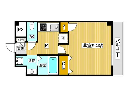 アメニティヒルズI・II(1K/2階)の間取り写真