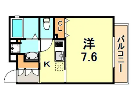 ワコーレヴィアーノ垂水山手II(1K/1階)の間取り写真
