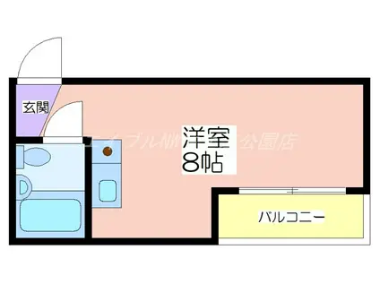 UPPER HOUSE住之江公園(ワンルーム/3階)の間取り写真