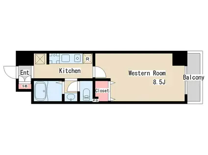 ファインエクセレンス(1K/4階)の間取り写真