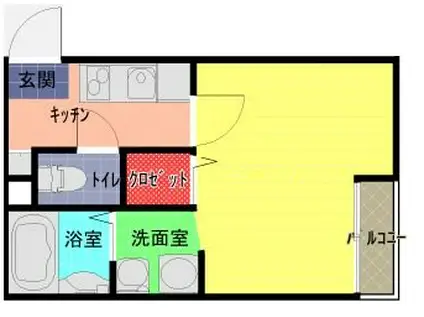 グランドール大和田(1K/1階)の間取り写真