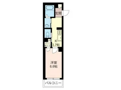 DREAMIO EMA(1K/2階)の間取り写真