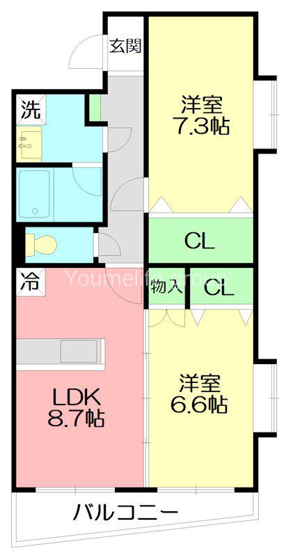 UTOPIA II(2LDK/1階)の間取り写真