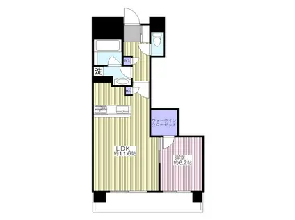 富久クロスコンフォートタワー(1LDK/31階)の間取り写真