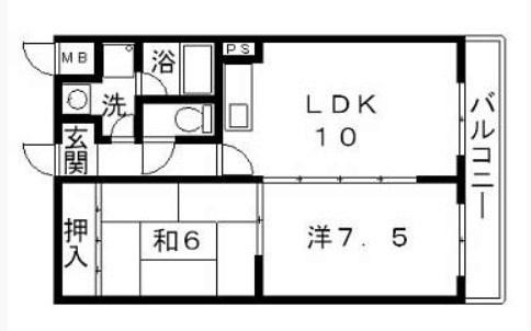エムテック八尾(2LDK/2階)の間取り写真