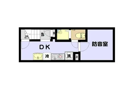 アールヒルズ日本橋(1K/B1階)の間取り写真