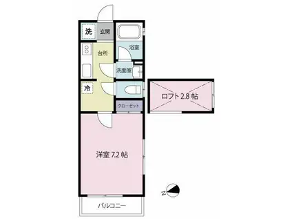 YSハウス(1SK/1階)の間取り写真