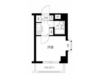 クリオ鵜の木壱番館(1K/1階)の間取り写真