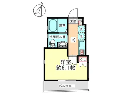 SOLEIL ソレイユ(1K/2階)の間取り写真