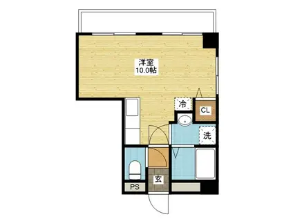 Rコート長崎(ワンルーム/3階)の間取り写真