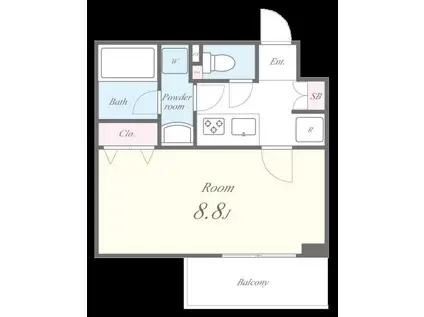 レーヴ・マノワール(1K/1階)の間取り写真