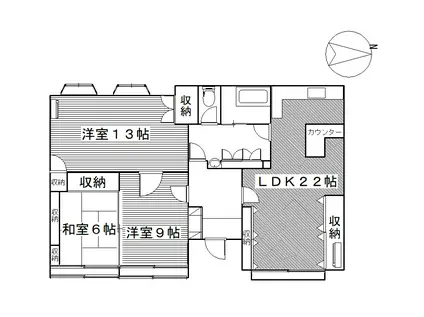 メゾンマンサード(3LDK/1階)の間取り写真