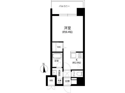 リフェスタ渡辺通(ワンルーム/6階)の間取り写真