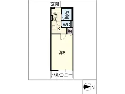 クレール21(1K/2階)の間取り写真