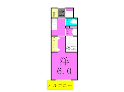 GENOVIA綾瀬II ジェノヴィア綾瀬II(1K/15階)の間取り写真