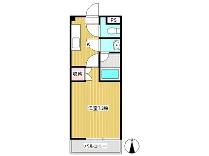 メゾン晩霞 BANKA(1K/3階)の間取り写真