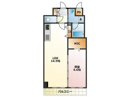 エステルコート(1LDK/5階)の間取り写真