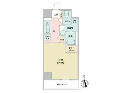 KDXレジデンス今池(1K/3階)の間取り写真