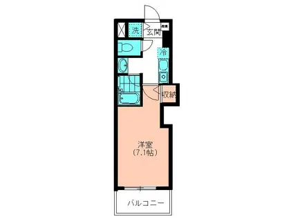 第7千代鶴ビル(1K/5階)の間取り写真