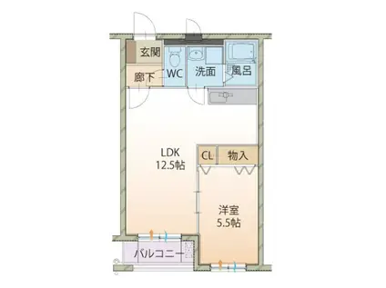 HEARTFULY.N.S(1LDK/1階)の間取り写真