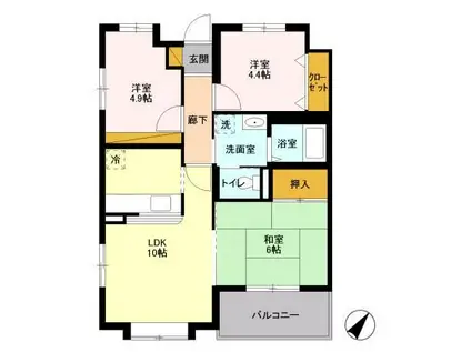 エミネンス 2(3LDK/3階)の間取り写真