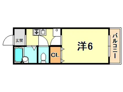 春日野コーポラス(1K/1階)の間取り写真
