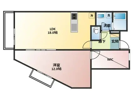 サクラーレ(1LDK/4階)の間取り写真