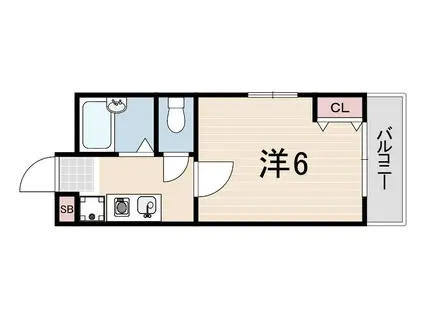 シャルムメゾン深江(1K/1階)の間取り写真