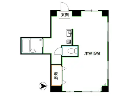 メゾン・ド・ぎおん(ワンルーム/2階)の間取り写真