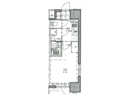 東三国NOAH(1K/8階)の間取り写真